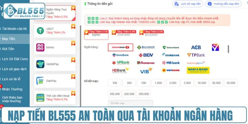 Nạp Tiền BL555 - Hướng Dẫn Cách Nạp Tiền Đơn Giản - Jexio